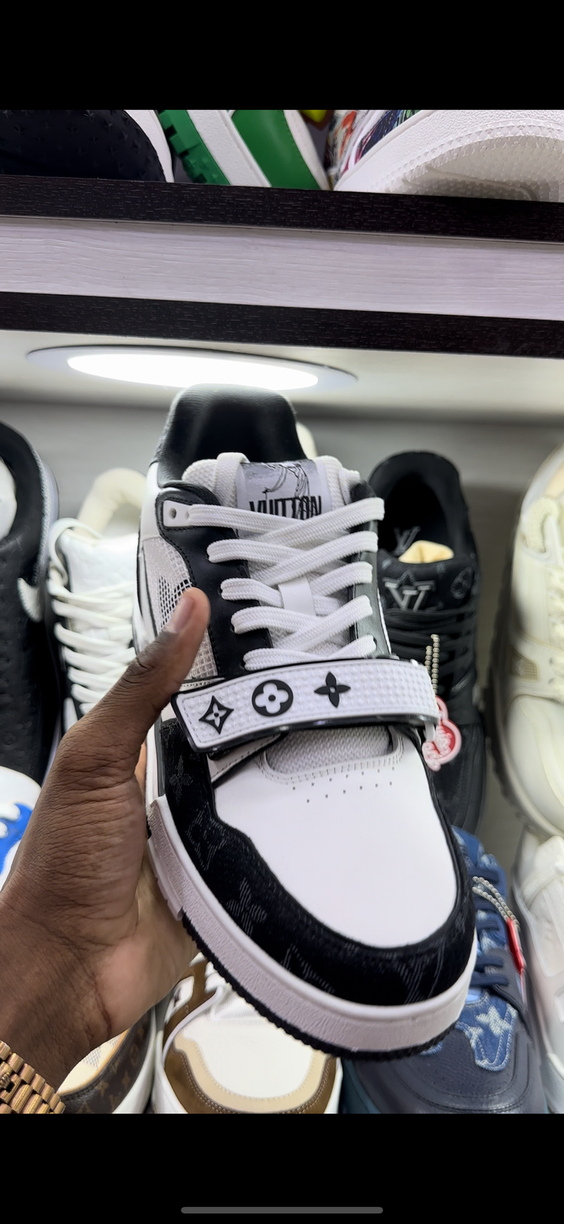 Louis vuitton - trainner velcro - Preto branco