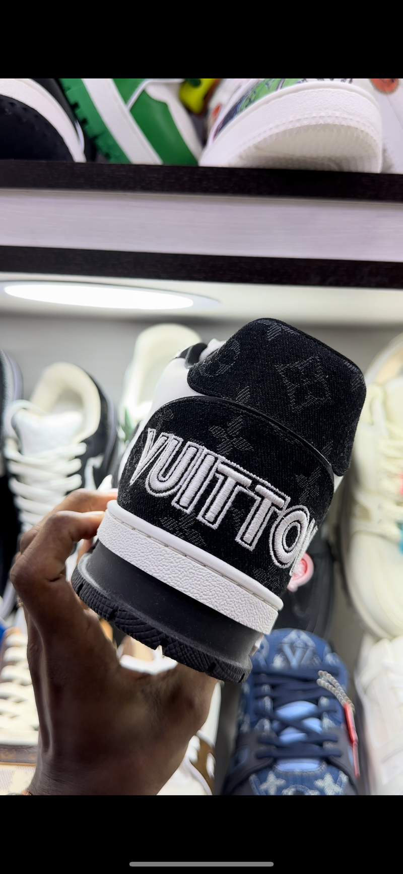 Louis vuitton - trainner velcro - Preto branco